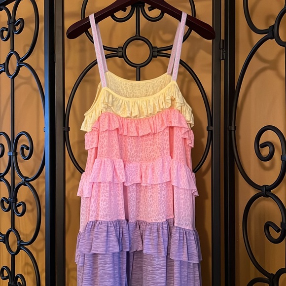 PITUSA Rainbow Ruffle Swim Cover-Up Dress - Picture 9 of 14